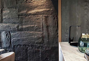 Панель декоративная HL6005-H Грибной камень Elegant black - Фото интерьеров №6